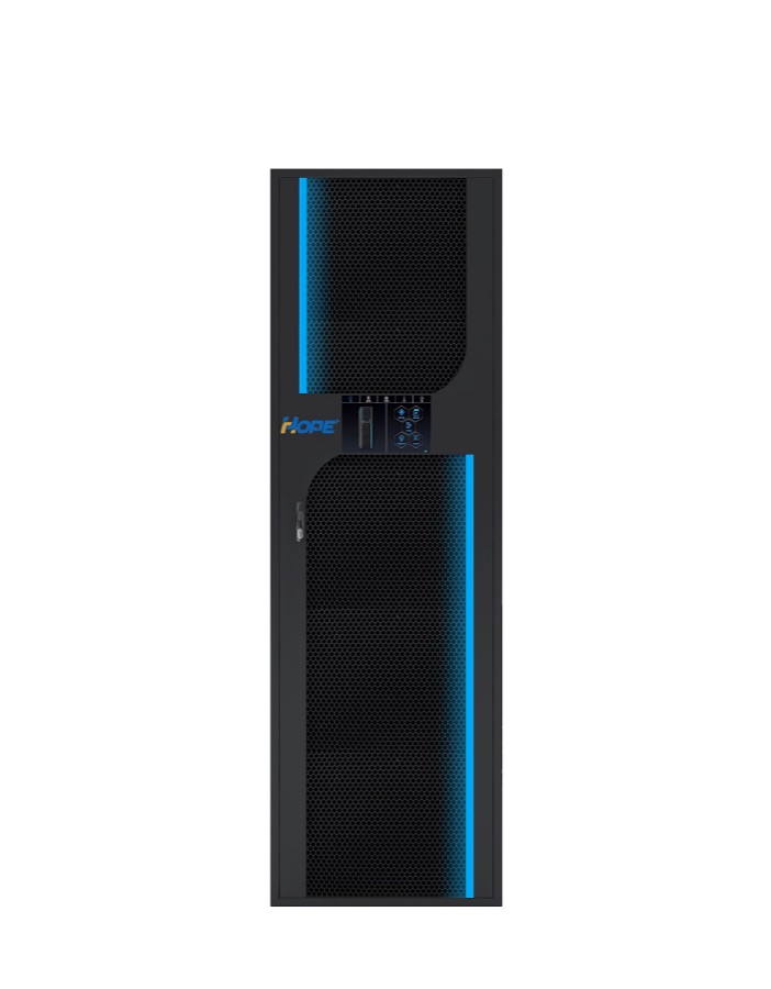 Slim CDU tower with blue LED accent